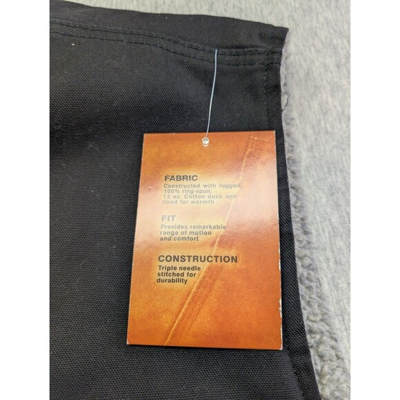 New Forge Vest Mens Black Cotton Sherpa Lined Workwear Full Zip Western Size 2XL - Picture 7 of 11